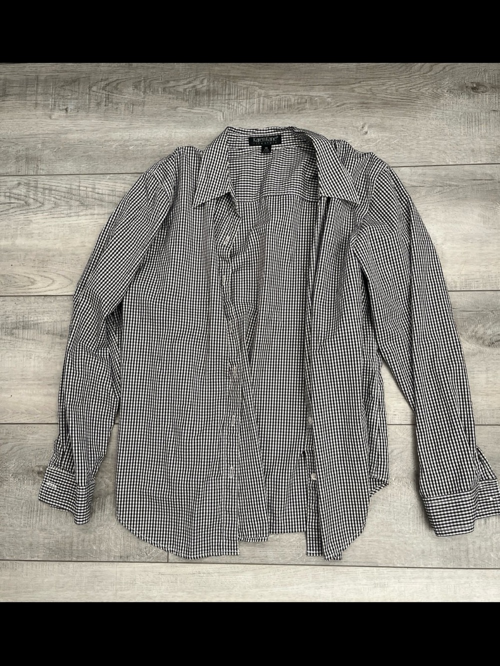 Women’s Black and White Gingham button up